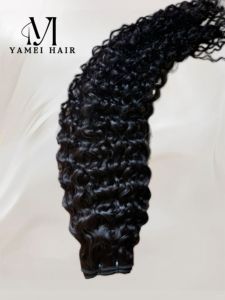 Producto Superior, Cabello Brasileño Remy, Doble Trama, Ondulado Natural, Extensiones de Cabello 100% Humano, 100g, Marca <span class=keywords><strong>YAMEI</strong></span> - Product Image 2