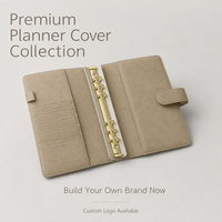 En gros, Couverture de planificateur et organisateur de luxe A5 en cuir PU, souple, grainé, avec 6 anneaux dorés, personnalisable, de qualité supérieure, pour le bureau