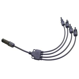 4 à 1 connecteur de branche en Y solaire avec câble solaire de 4 mm2 <span class=keywords><strong>MMMF</strong></span> /FFFM TUV approuvé pour le système solaire Pv longueur de câble du panneau solaire - Product Image 1
