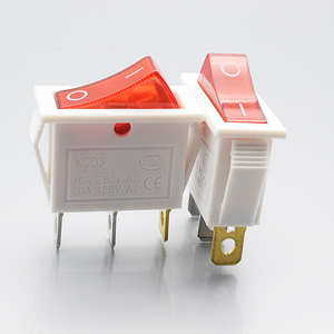 Công tắc bật tắt dạng rocker hai vị trí 3 chân KCD3-101 có đèn, dùng cho bảng điều khiển ô tô, nút đỏ xanh, công tắc rocker hình vuông T85 SPST - Product Image 4