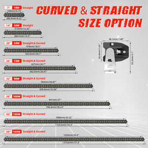 <span class=keywords><strong>2025</strong></span> bán buôn Mỏng Combo phản xạ 4x4 Xe Tải làm việc đèn 20 "26" 32 "44 inch cong dẫn thanh ánh sáng trên bội thu mái nhà cho offroad SUV - Product Image 6