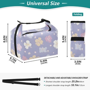 Sac à déjeuner personnalisé hawaïen tropical à la lavande et à l'hibiscus, sac isotherme et chauffant - Product Image 3