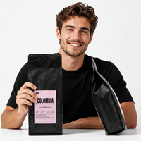 YOUYI Sachets d'emballage pour café mats avec valve de dégazage, en feuille d'aluminium de qualité alimentaire, personnalisables avec logo pour le café