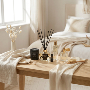 AIKUN Supplier Bulk Premium <b>Essential</b> <b>Oil</b> Soy Wax Reed Diffuser <b>Set</b> for Living Room Bedroom Yoga Meditation - Product Image 3