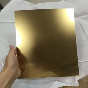 Tôle d'acier inoxydable de couleur or, prix de la tôle d'acier inoxydable 304 avec finition miroir