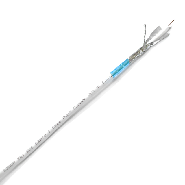 RG6 Cable for Satellite TV 75 Ohm RF Signal Transmission Cable for Antenna System