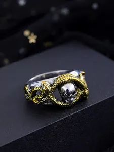 Jewelry Nordic Viking Hollowed-out Wind Gothic Hip Hop Punk Skull Unisex Ring