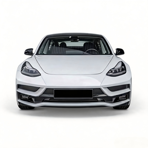 Spoiler Anteriore Nero Lucido Stile <span class=keywords><strong>Startech</strong></span> per Tesla Model 3 2017-2023, Kit Carrozzeria Aerodinamico - Product Image 2