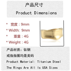 Geometric Gold <b>Ring</b> Irregular Shape Unisex Fashion Jewelry Gift 21042 - Product Image 3