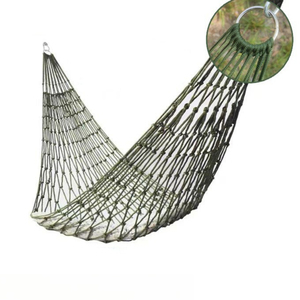 Hamaca de malla trenzada a mano con cuerda gruesa, hamaca colgante duradera <span class=keywords><strong>para</strong></span> exteriores, equipo ligero <span class=keywords><strong>para</strong></span> acampar, <span class=keywords><strong>para</strong></span> viajes al aire libre y picnic - Product Image 1