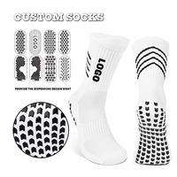 Chaussettes de football antidérapantes personnalisées avec logo d'équipe pour hommes, expédition FBA DDP, pour l'entraînement sportif, vente en gros