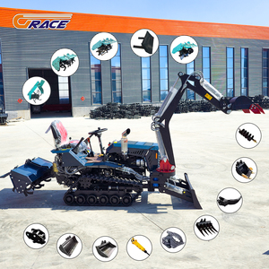 <b>Small</b> Diesel Traktor Controlled Farm Crawler Rotary Cultivators Tillers Agricultural Mini 25HP 35HP Tracked Tractor - Product Image 2