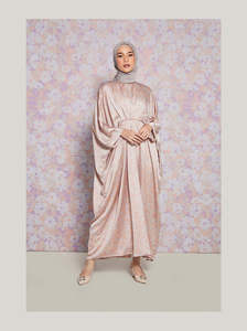 Robe islamique haut de gamme femme Maxi robe conservatrice <span class=keywords><strong>longue</strong></span> plage porter couvrir robe caftan <span class=keywords><strong>en</strong></span> Satin - Product Image 4