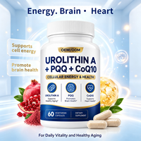 Capsules Antioxydantes Urolithin PQQ CoQ10 Marque Blanche Formule Personnalisée Complément Anti-Âge Sain OEM/ODM Qualité Alimentaire 60 Gélules
