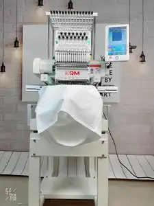 Machine à broder plate pour casquette T-shirt Machine à broder à une tête Machine à broder par ordinateur à 1 tête