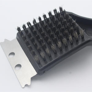 Brosse de nettoyage pour barbecue en fil d'acier à queue ronde avec manche en plastique, outil de nettoyage durable pour grille de barbecue pour la cuisson en extérieur - Product Image 4