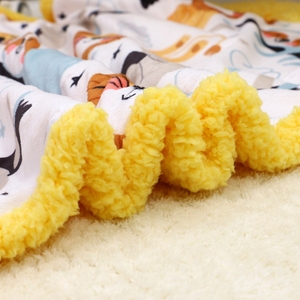 ผ้าห่มสุนัขแบบกำหนดเองได้ ดีไซน์น่ารัก นุ่มสบาย หนา อุ่น ผ้าฟลีซเชอร์ปา สำหรับเตียง - Product Image 5