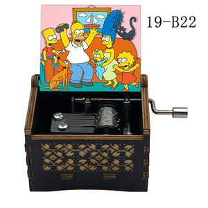 Caja de Música de Los Simpson con Manivela, Movimiento Musical Especial, Lindos Amigos de Madera, Regalo Familiar de Navidad - Product Image 4