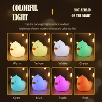 Lampe Bébé en Silicone Lapin et Canard Mignons, Vente en Gros, Contrôle Tactile, Capteur Tactile, Lumière LED, Rechargeable USB, Veilleuse en Silicone, Vente en Gros