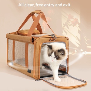 Nouveau <span class=keywords><strong>Sac</strong></span> <span class=keywords><strong>de</strong></span> <span class=keywords><strong>Transport</strong></span> Pliable et Respirant Grande Capacité pour Animaux <span class=keywords><strong>de</strong></span> Compagnie (Chats & Lapins) – Idéal pour Voiture et Sorties (Capacité Supérieure à 7kg) - Product Image 3