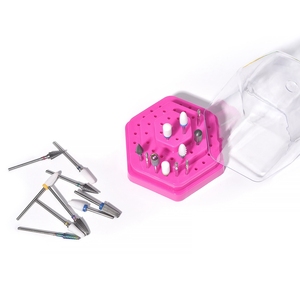 KADS 48-Hole <b>Nail</b> Drill Bit Storage Box Transparent Dustproof Organizer <b>Case</b> for Manicure Drill Bits Salon Home Use - Product Image 4