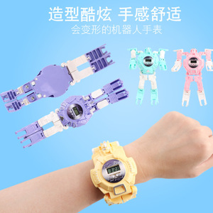 Montre robot transformable pour enfant avec écran numérique, jouet en plastique unisexe pour enfants de 4 à 6 ans, matériau ABS, étanche - Product Image 4