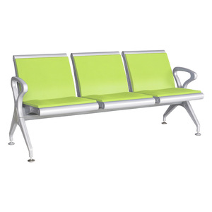 Silla de espera metálica para hospital Yu Min PU Self Skin Row, roja, azul, verde, negra, AD 306P21 - Product Image 2