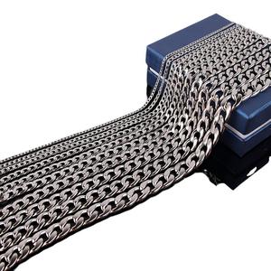 Punk hip-hop thép titan 3.5mm/5mm/6mm/7mm/8mm/10mm Cuban liên kết lề đường Miami chuỗi Thép không gỉ Vòng cổ cho người đàn ông - Product Image 1