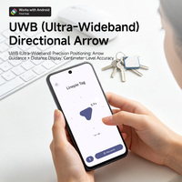 Traceur intelligent UWB anti-perte pour animaux de compagnie, enfants, bagages, portefeuilles, clés – Localisateur précis pour Android Find Hub Mini