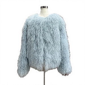 บริการ OEM เสื้อโค้ทขนสัตว์คุณภาพสูงสำหรับผู้หญิง มีทุกขนาดและทุกสี ขั้นต่ำในการสั่งซื้อน้อย ราคาสมเหตุสมผล สวมใส่ง่าย ดูหรูหรา - Product Image 4