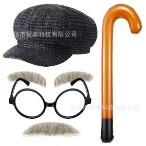Conjunto de Disfraz de los Años 20 para Hombre, Sombrero, Corbata, Tirantes, Reloj de Bolsillo, Gafas, Barba, Accesorios para Fiestas de Disfraces - Product Image 2