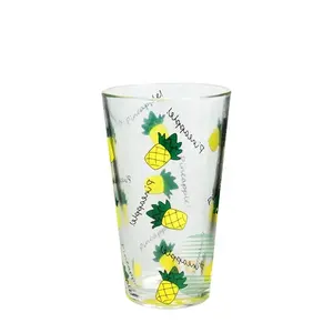 Custom 16oz pint glasses tumbler cups with cocktail shaker lid