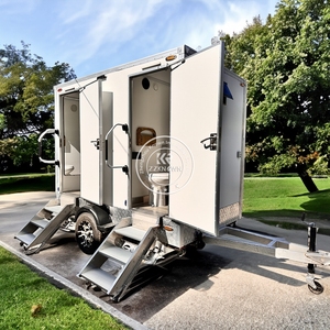 Fiberglass Restroom with Shower Bathroom <b>Portable</b> Washroom Trailer Luxury Mobile Public <b>Toilet</b> Cabin - Product Image 2