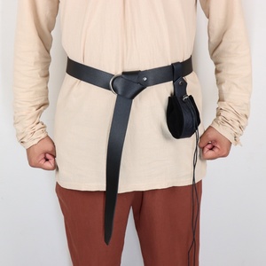 Ceinture de ceinturon en cuir PU en forme de Y de style médiéval avec <span class=keywords><strong>porte</strong></span>-étui simple, pour chevalier, guerrier, Renaissance, LARP, cosplay - Product Image 2