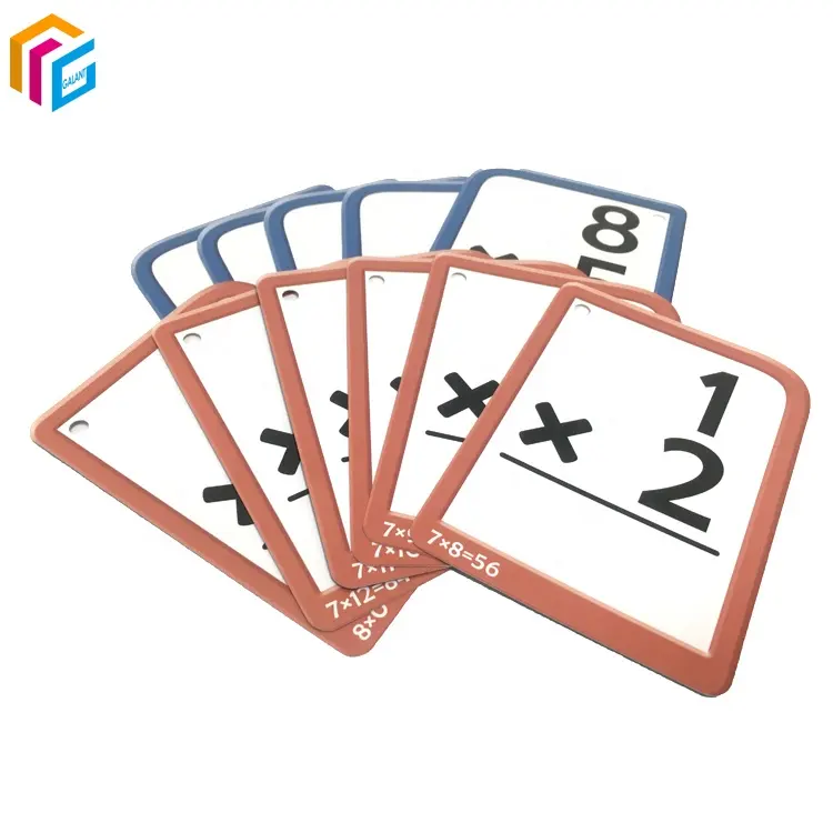 Özel baskı fotocard oyun hafıza kartı oyunu güverte matematik çarpma bebek eğitim Flash kart baskı