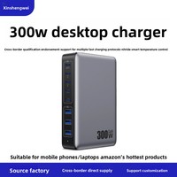 Chargeur de bureau 300W au nitrure de gallium, station de charge rapide multi-ports PD pour ordinateur portable, ordinateur portable, téléphone portable
