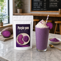 Poudre d'igname violette naturelle en vrac de qualité alimentaire, riche en anthocyanes, service OEM personnalisé disponible