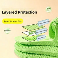 Semelles intérieures respirantes en armoise pour chaussures, avec massage des points d'acupression, soulagement de la fatigue des pieds, coussinets confortables pour hommes et femmes