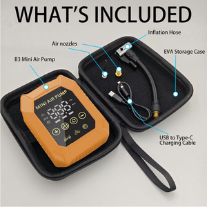 2025 Mini pompe à air <span class=keywords><strong>électrique</strong></span> intelligente pour le vélo de montagne de route équitation matériau ABS Portable avec valve américaine/française pour motos - Product Image 6