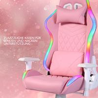 Chaise Gaming High Quality Customizable Modern PU Leather Rgb Ergonomic pink Gamer Pc Gaming Chair for Home Office