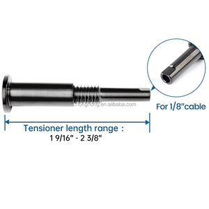 Tensor de tensión oculto de acero inoxidable T316 para cable de 1/8 pulgadas, kit de barandilla de cable invisible negro para poste de cubierta metálica 2x2 - Product Image 2
