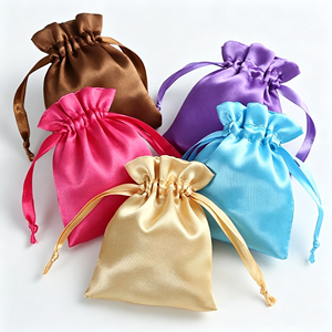 Pochette en satin de soie recyclable avec cordon de serrage pour lunettes, cadeau, rangement anti-poussière, petite pochette durable - Product Image 5