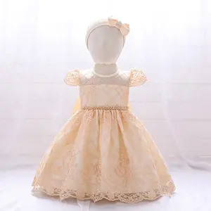 BDD16 Милая Одежда для новорожденных Летнее Детское платье для новорожденных детей на крестины для девочек 3 месяца