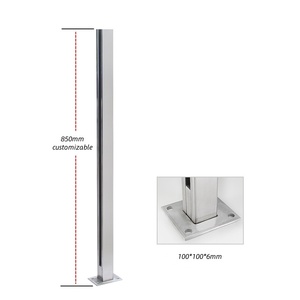 Lan can kính cuối bài ban công sàn cầu thang kính cường lực hàng rào tấm bài mà không cần khoan kính - Product Image 6