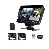 Caméra de recul ZYX AI étanche IP68 1080P avec détection de personnes et véhicules, système d'angle mort, moniteur vocal pour camion avec caméra IA