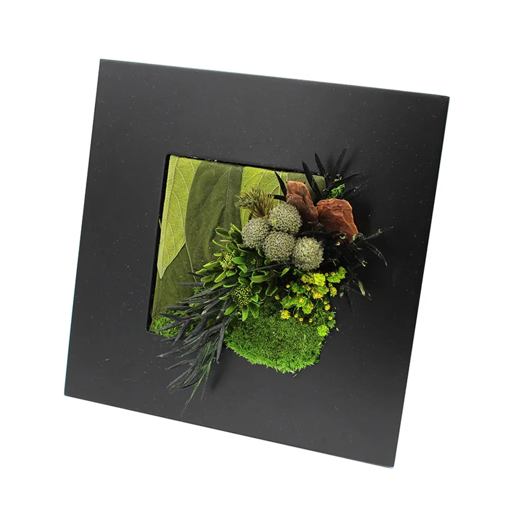 Moss green preserved flower product wholesale custom photo frames for sale