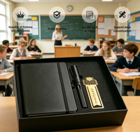 Coffret Cadeau Complet : Agenda Spirale 2026, Carnet, Stylo – Idéal pour Réunions d'Entreprise, Employés, Clients et Souvenirs Promotionnels – Vente Flash