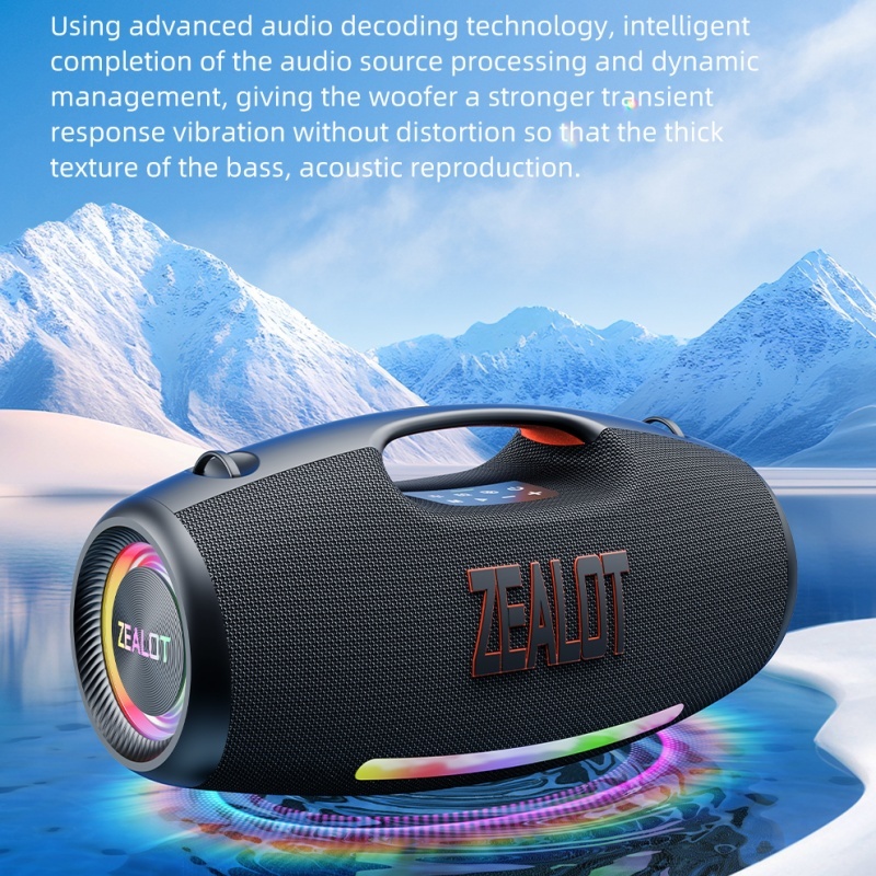 250w Powerful Audio Deep Bass Subwoofer Big Loud Outdoor Speakers Great Sound Premium Stereo Blue Tooh Speaker Zealot S89 · image 5