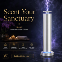 Diffuseur d'arômes intelligent en colonne 200m² compatible Bluetooth, triple commande tactile, USB-C, batterie métallique, pour maison, hôtel, spa, usage commercial, OEM personnalisé