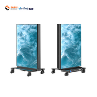 Écran LED publicitaire intelligent portable SaiRui P1.8 P2.5 GOB à raccordement sans soudure, affichage numérique d'affiches LED intérieures pour événements